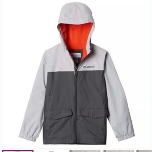 Columbia Kids' Two-Tone Gray and Orange Raincoat